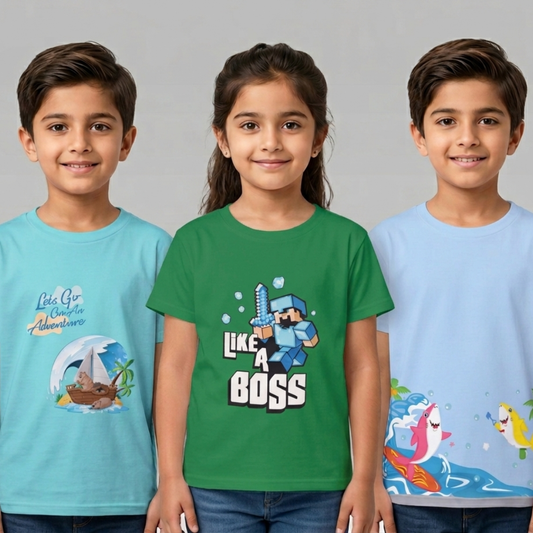 Gamer & Adventure Tees (Pack of 3)