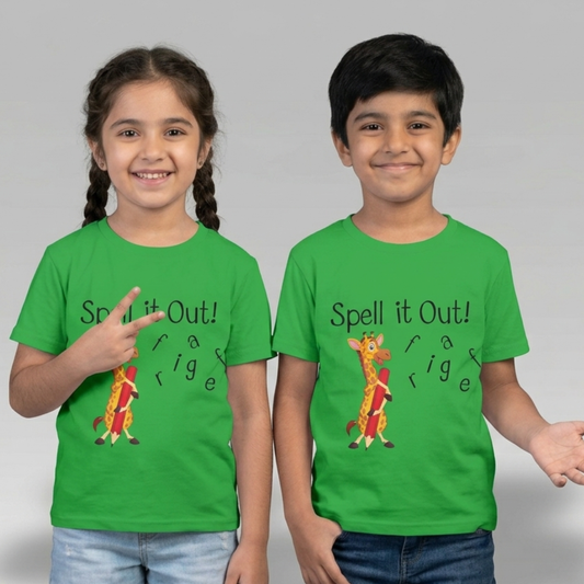 Green Giraf Print T-Shirt