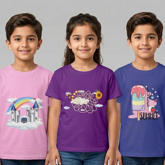 Magical Castle & Sweet Summer Junior Tees (Pack of 3)
