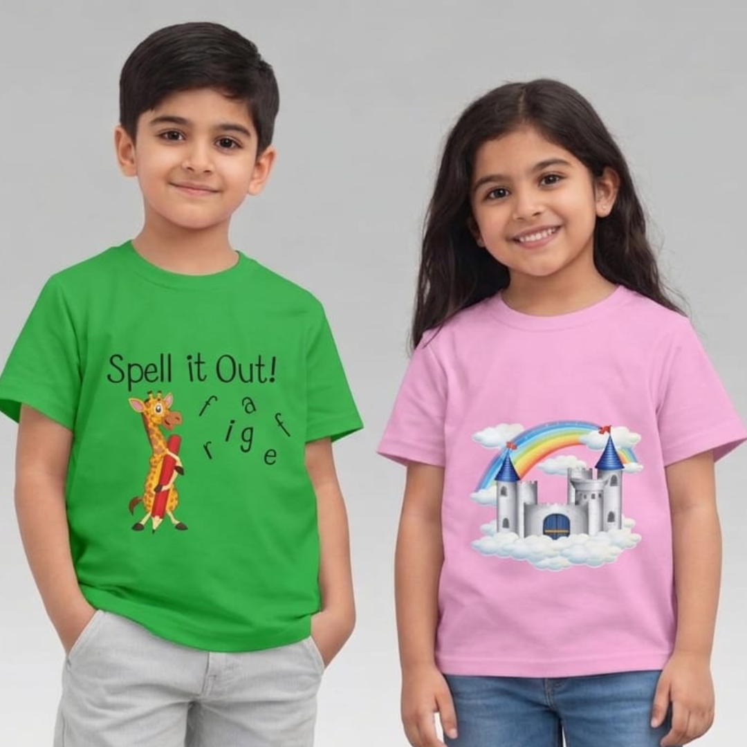 Smart Learner & Magic World T-Shirt (Pack of2)