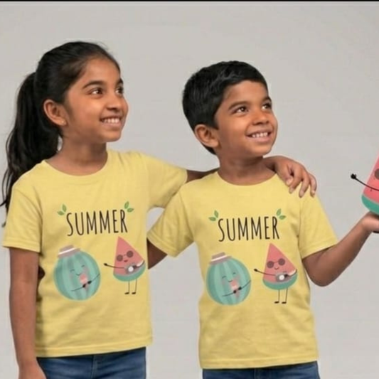 Yellow Watermelon Print T-Shirt
