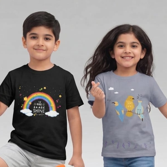 Rise & Shine Nature Print Tees (Pack of2)
