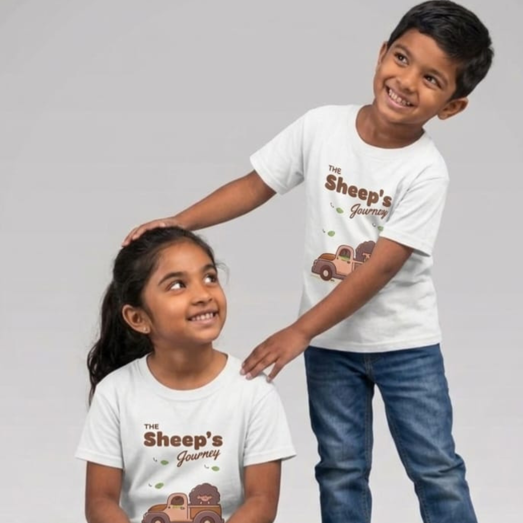 White Sheep Print T-Shirt