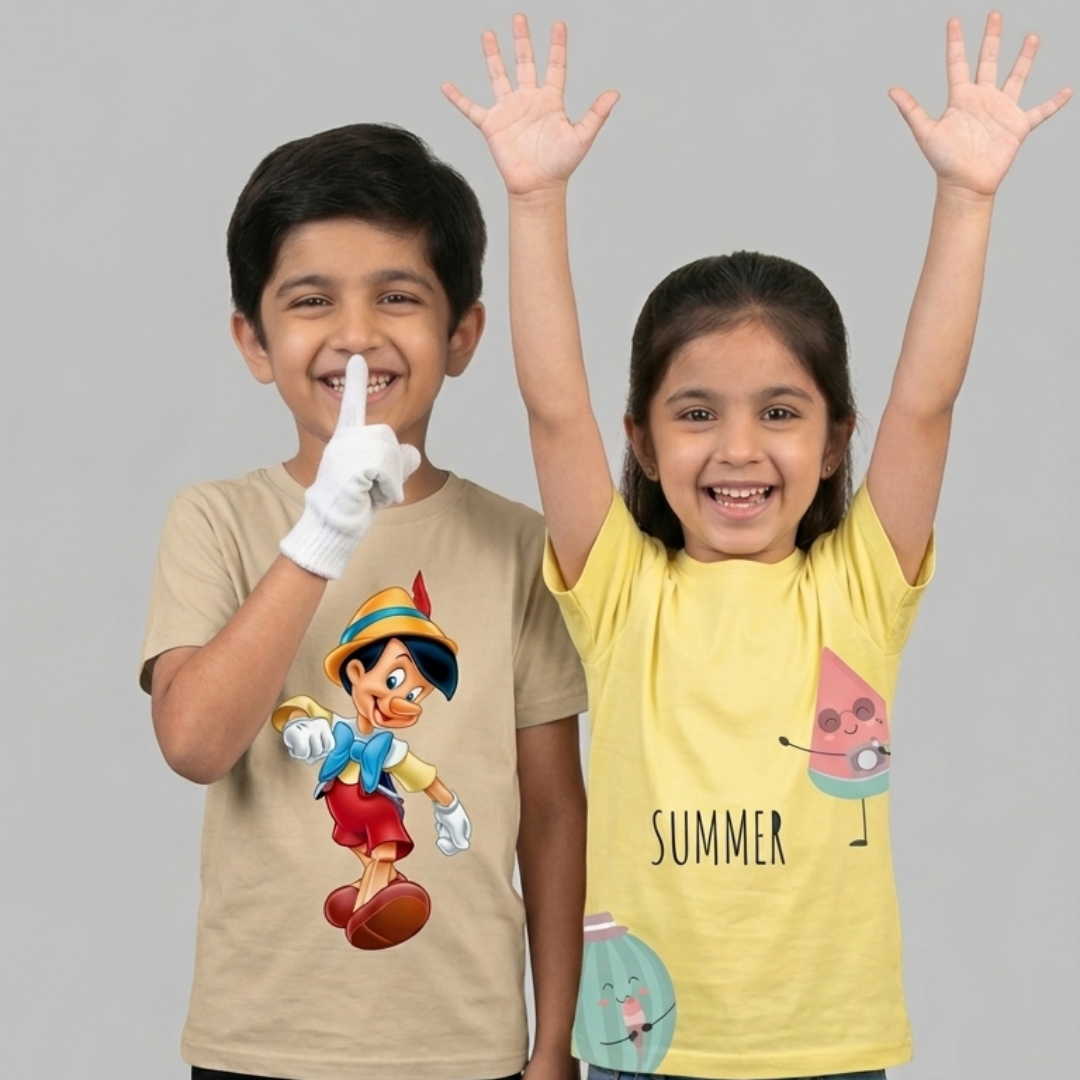 Summer Vibes & Pinocchio Tees (Pack of2)