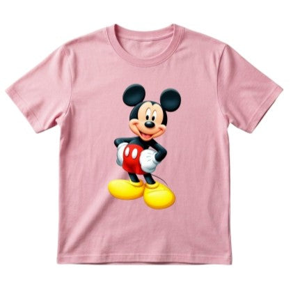 Pink Junior Mickey Print T-Shirt