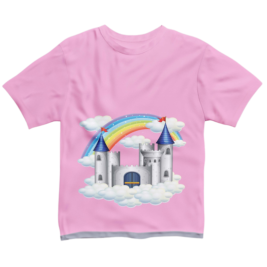 Pink Castle Print T-Shirt