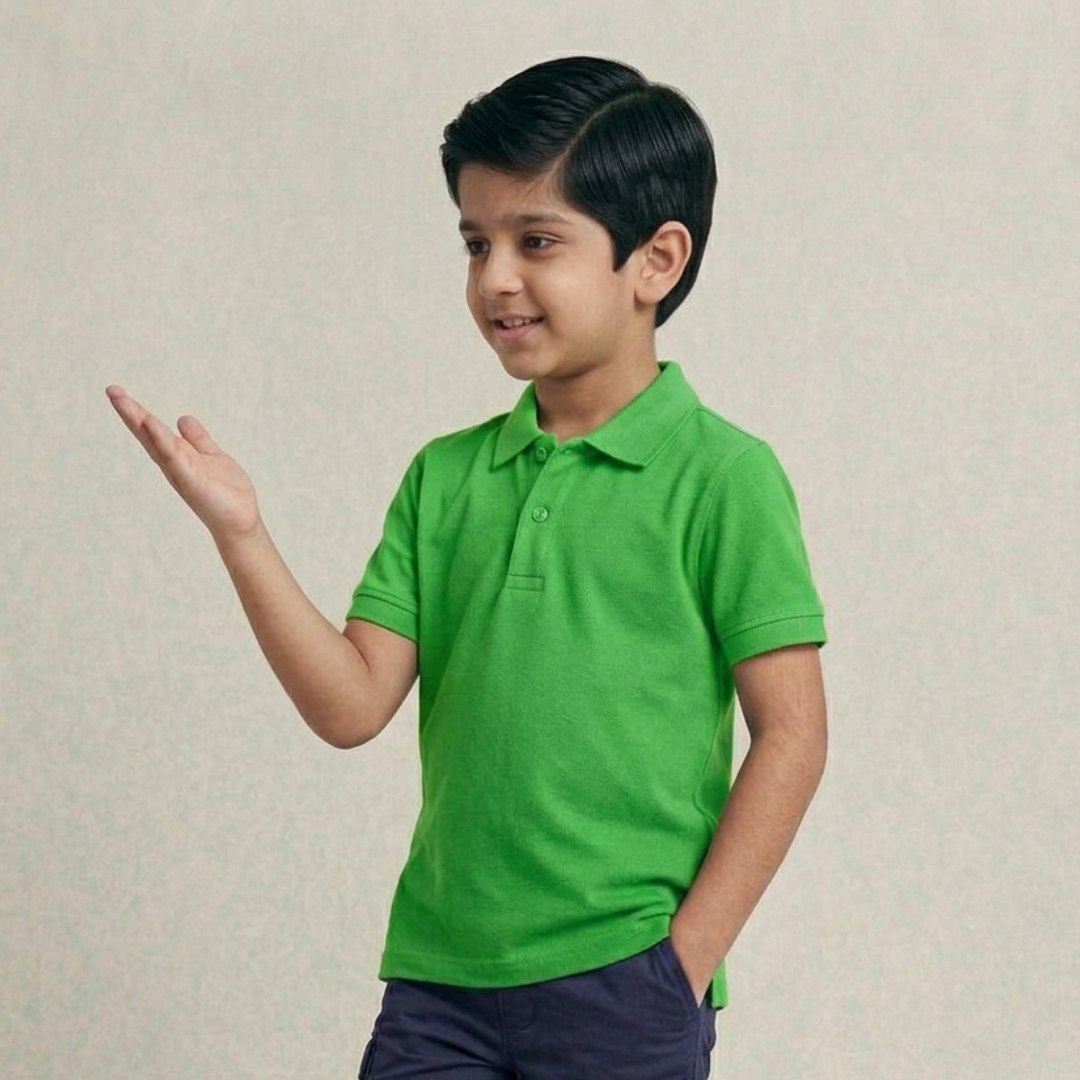 Parrot Green Plain Polo