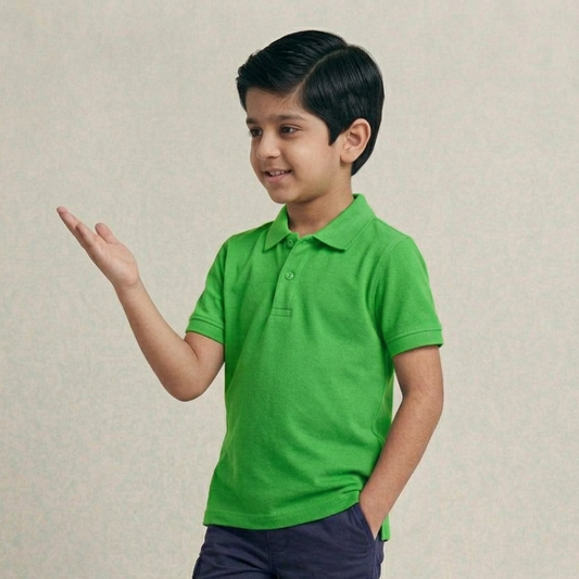 Parrot Green Plain Polo