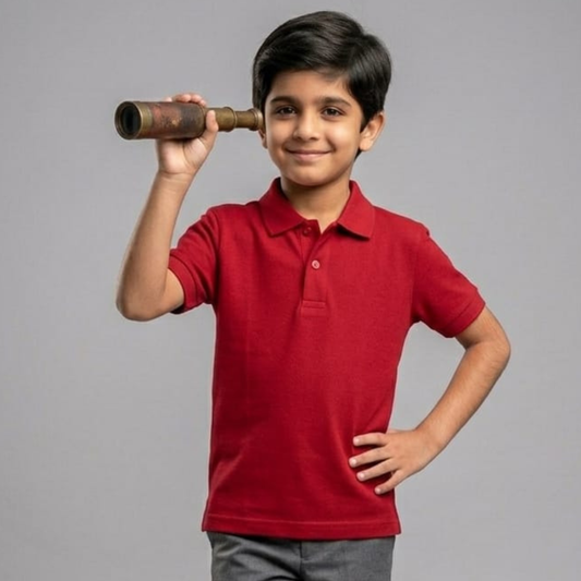 Red Plain Polo