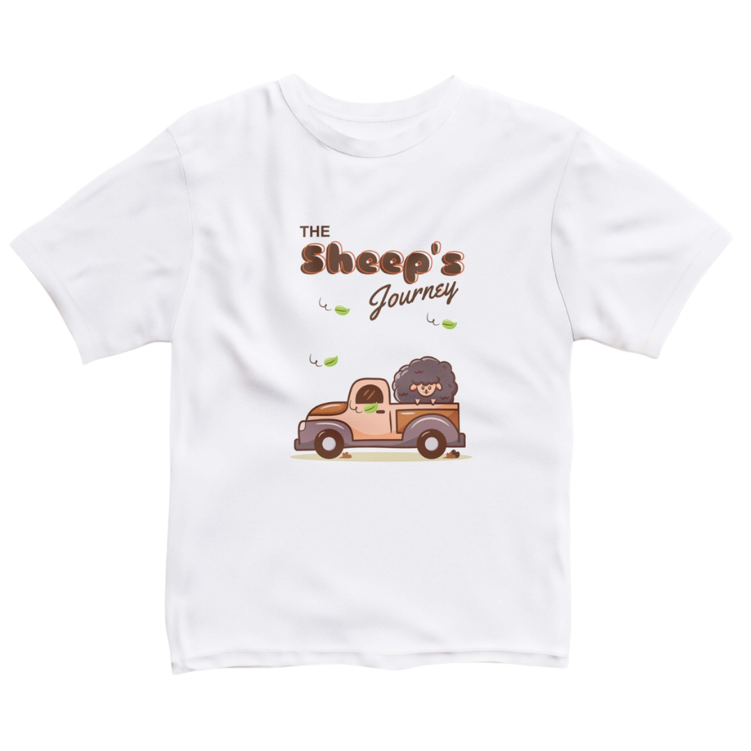 White Sheep Print T-Shirt