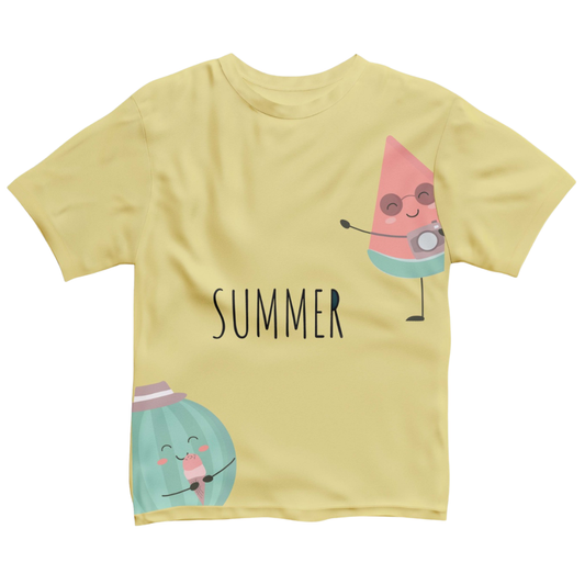 Yellow Watermelon Print T-Shirt